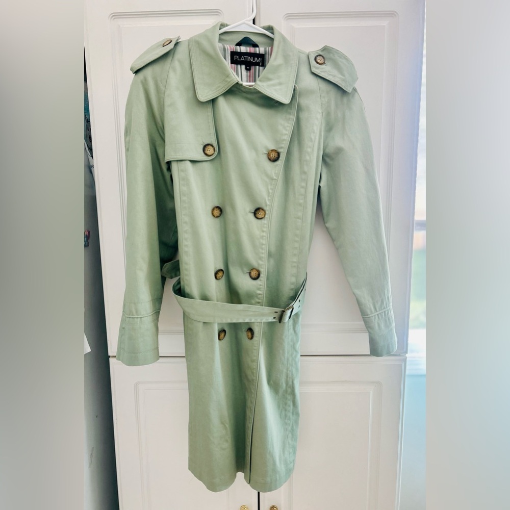 Utex Platinum Womens Trench Coat Size 10